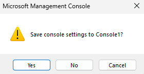 Console settings