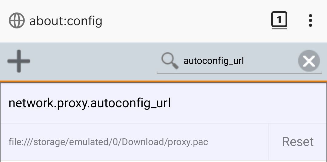 Firefox autoconfig url setting screenshot