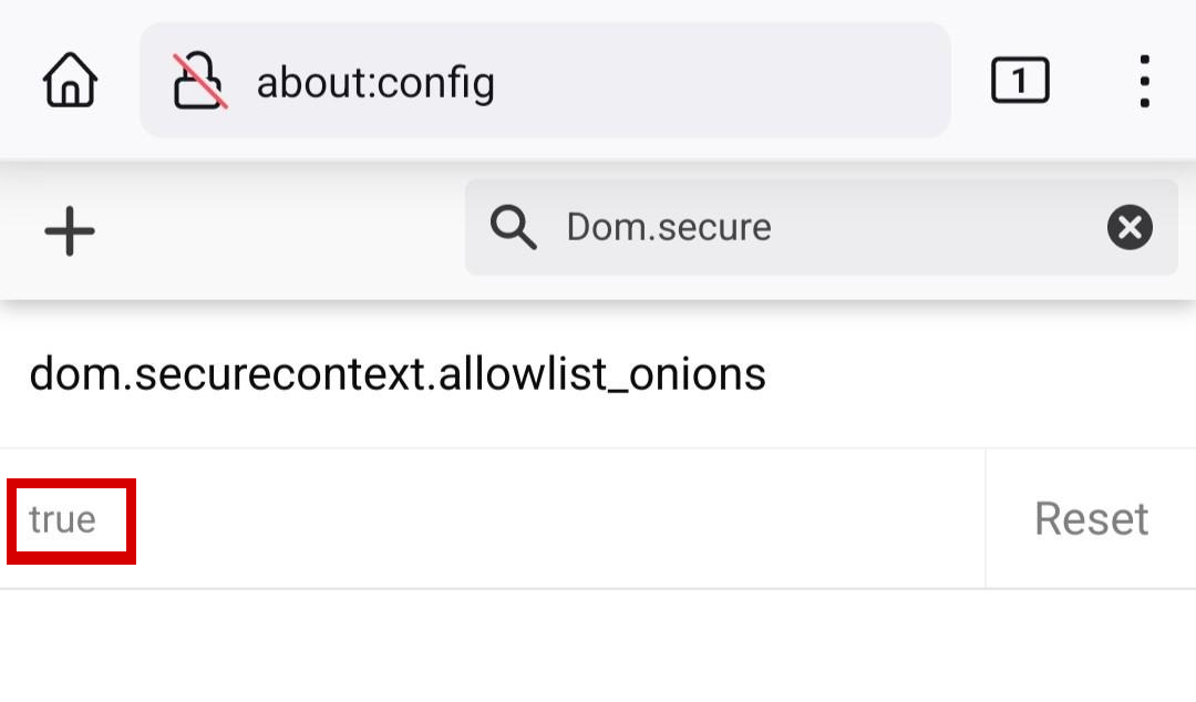Firefox whitelist onions screenshot