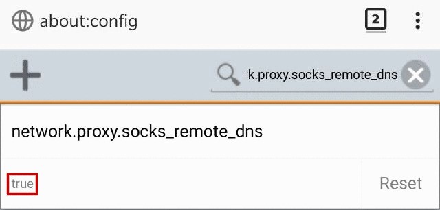Firefox socks remote dns setting screenshot
